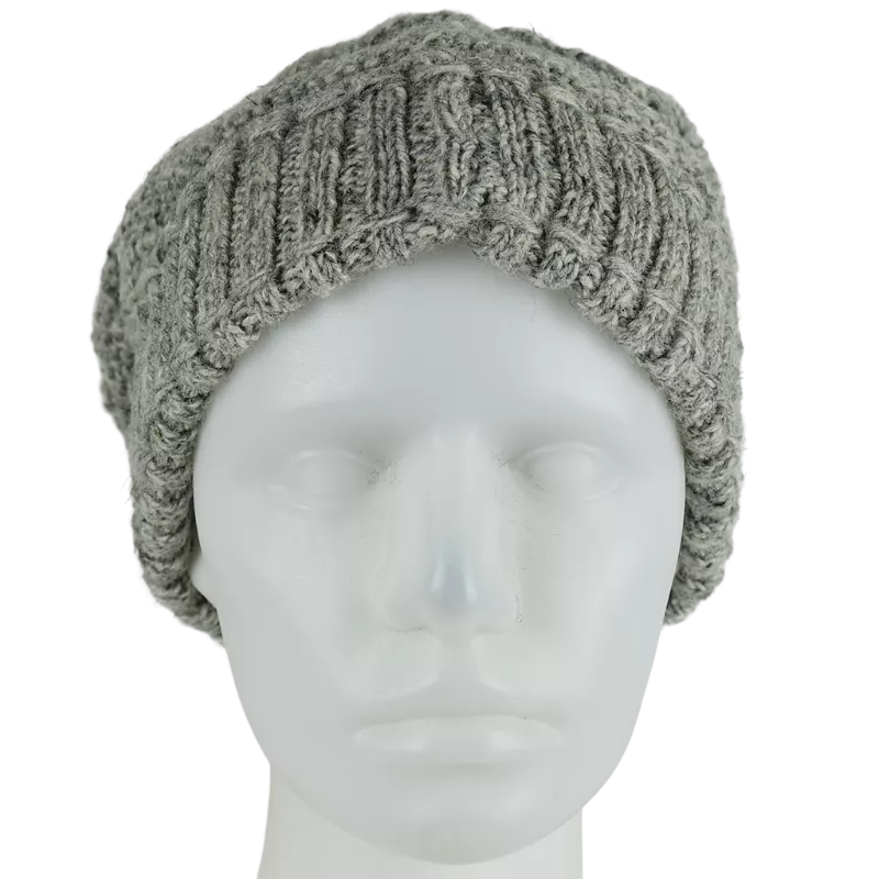 Bonnet Long Nalma Laine et Polaire Gris Clair