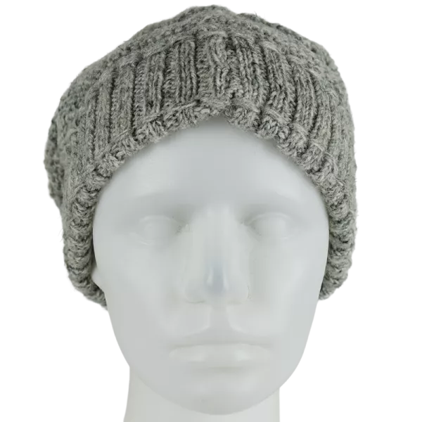 Bonnet Long Nalma Laine et Polaire Gris Clair