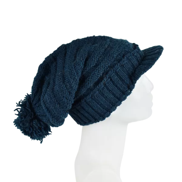 Casquette Dreadlocks Unisexe Laine Tricotée Pétrole