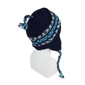 Bonnet Péruvien Sunam Tricot laine Violet