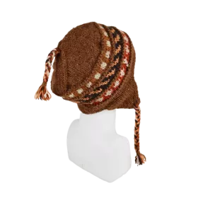 Bonnet Péruvien Palajor Tricot laine Marron