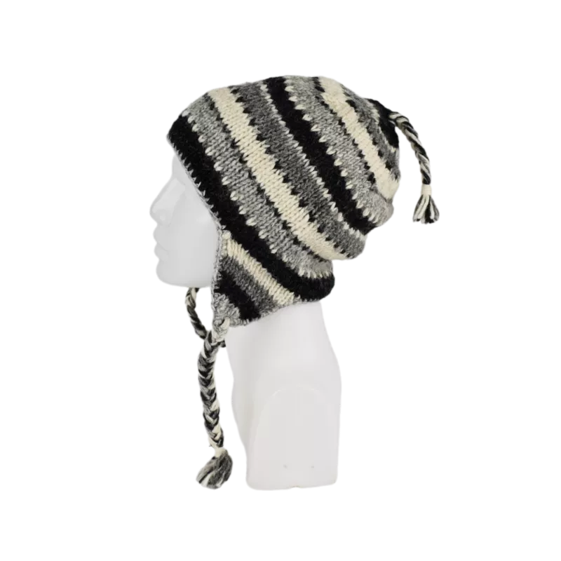 Bonnet Péruvien Kirana Tricot laine Rayé