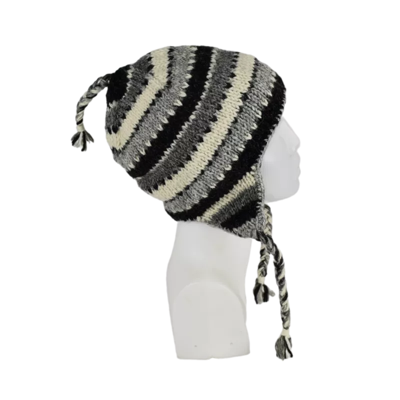 Bonnet Péruvien Kirana Tricot laine Rayé