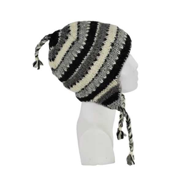 Bonnet Péruvien Kirana Tricot laine Rayé