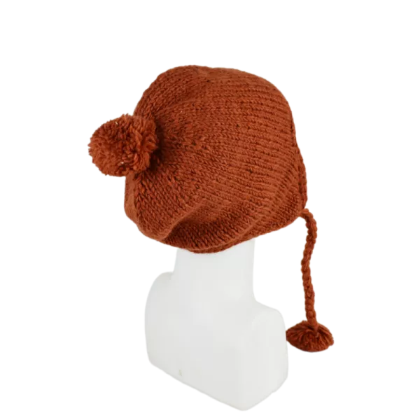 Bonnet Péruvien Pangi Tricot Rouille