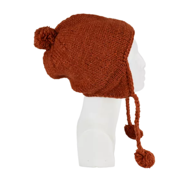 Bonnet Péruvien Pangi Tricot Rouille