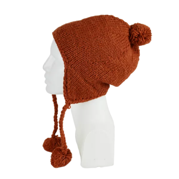 Bonnet Péruvien Pangi Tricot Rouille