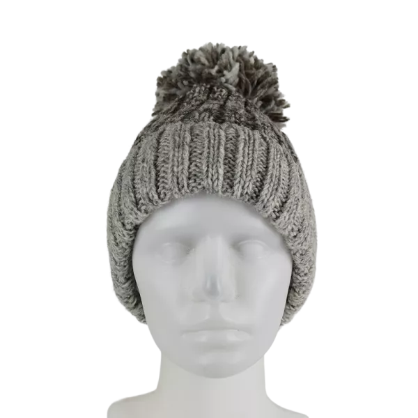Bonnet Tricot Laine Pompon-C