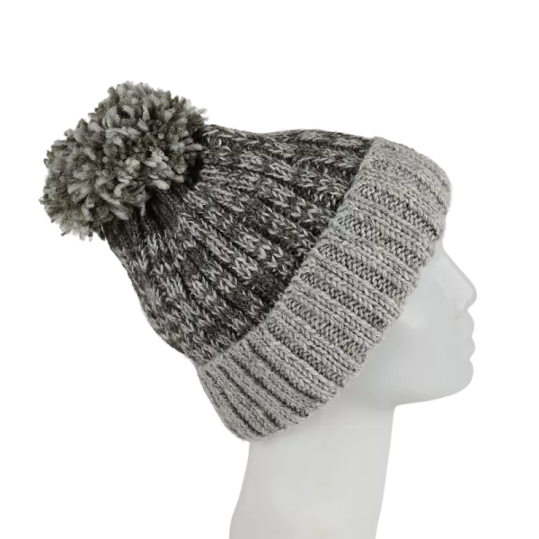 Bonnet Tricot Laine Pompon-C