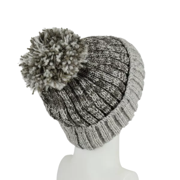 Bonnet Tricot Laine Pompon-C