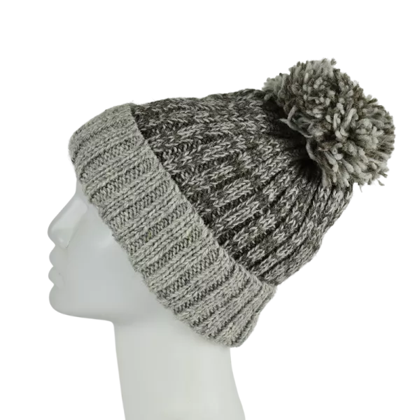 Bonnet Tricot Laine Pompon-C