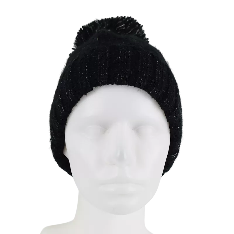 Bonnet Tricot Laine Pompon-H