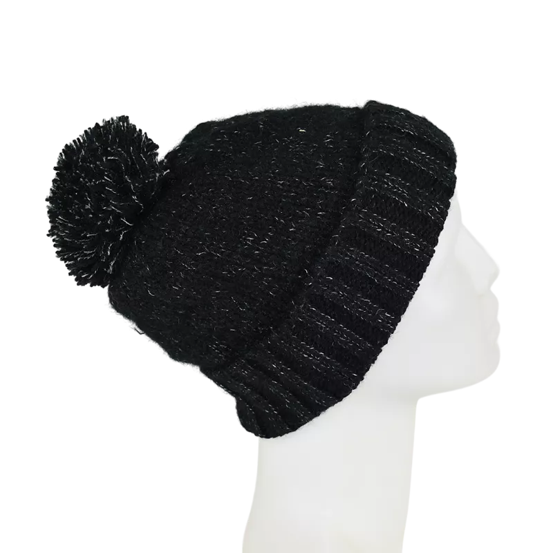 Bonnet Tricot Laine Pompon-H