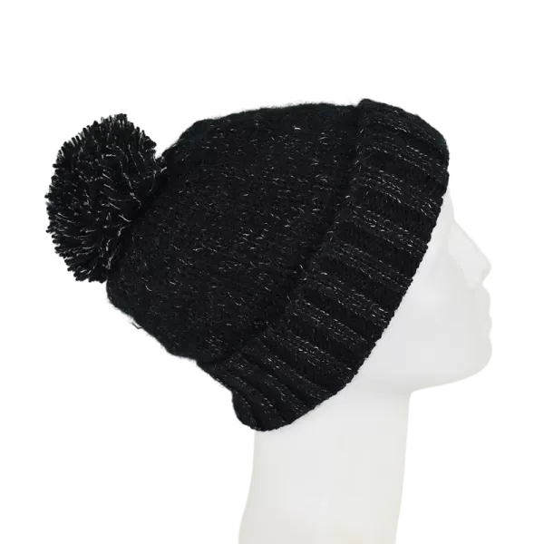 Bonnet Tricot Laine Pompon-H