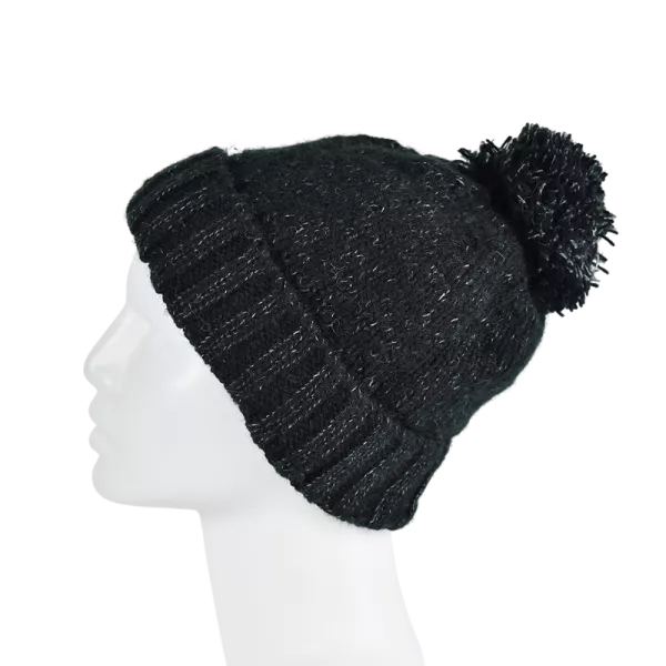 Bonnet Tricot Laine Pompon-H