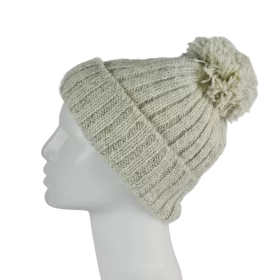 Bonnet Tricot Laine et Mohair Pompon-I