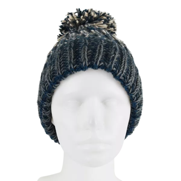 Bonnet Homme Tricot Laine Pompon -P