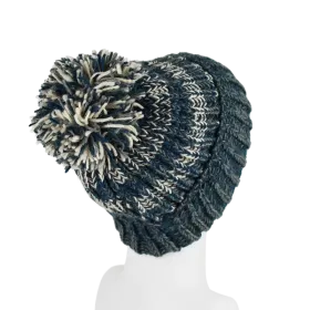 Bonnet Homme Tricot Laine Pompon -P