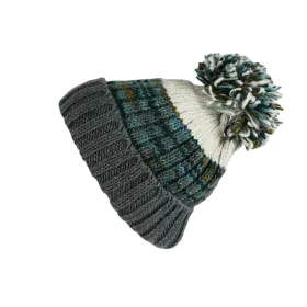 Bonnet Tricot Laine Uni et Chiné Pompon -S
