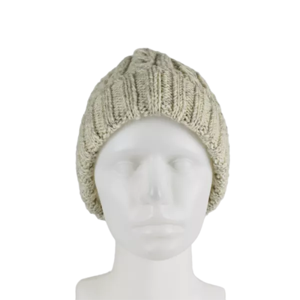 Bonnet Femme Tricot Laine Beige -Y