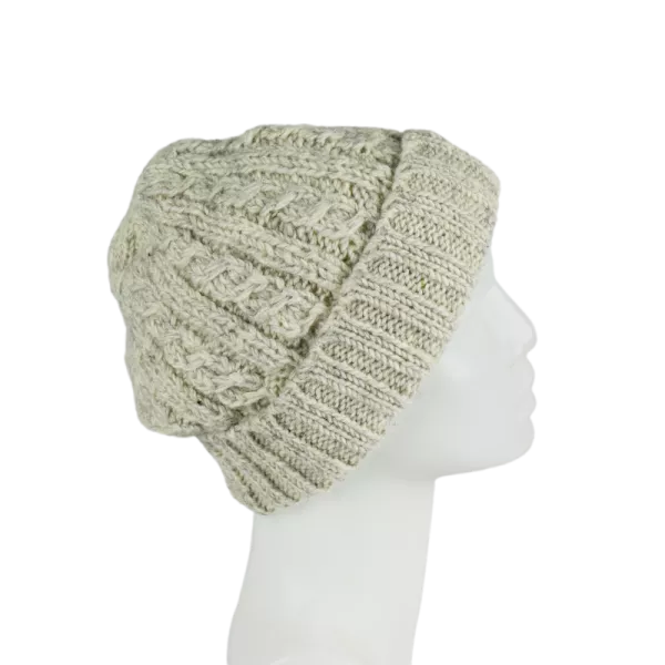 Bonnet Femme Tricot Laine Beige -Y