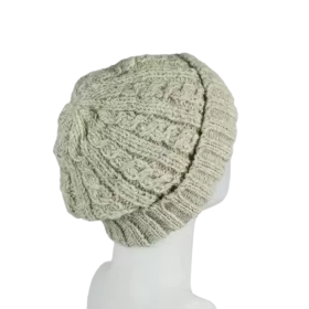 Bonnet Femme Tricot Laine Beige -Y