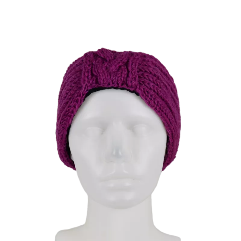 Bandeau Femme Gaun Tricot Laine Doublé Polaire