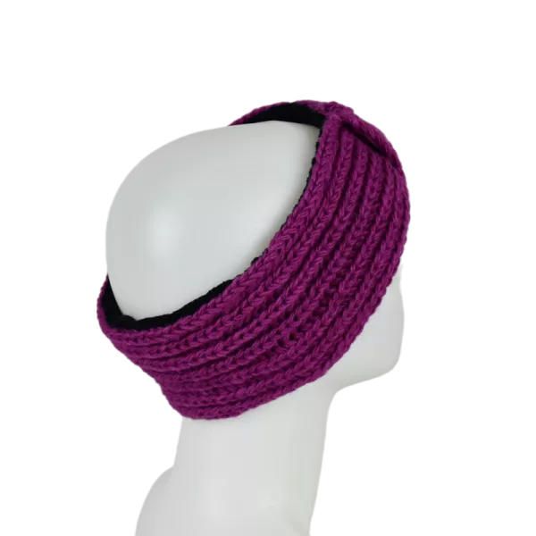 Bandeau Femme Gaun Tricot Laine Doublé Polaire