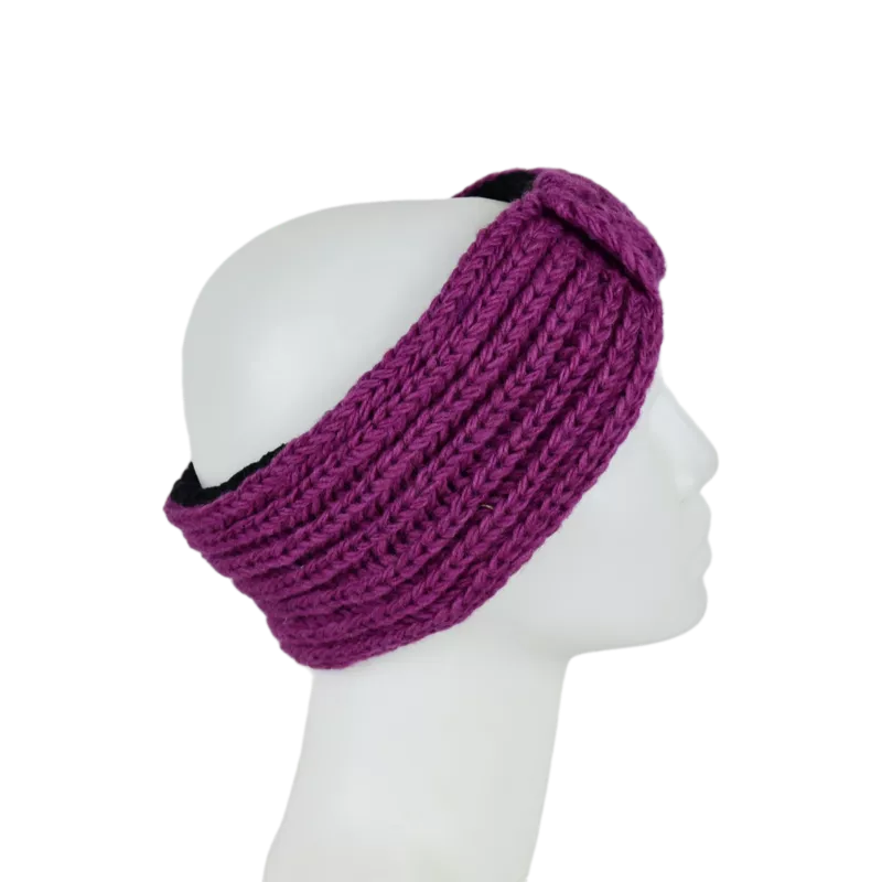 Bandeau Femme Gaun Tricot Laine Doublé Polaire