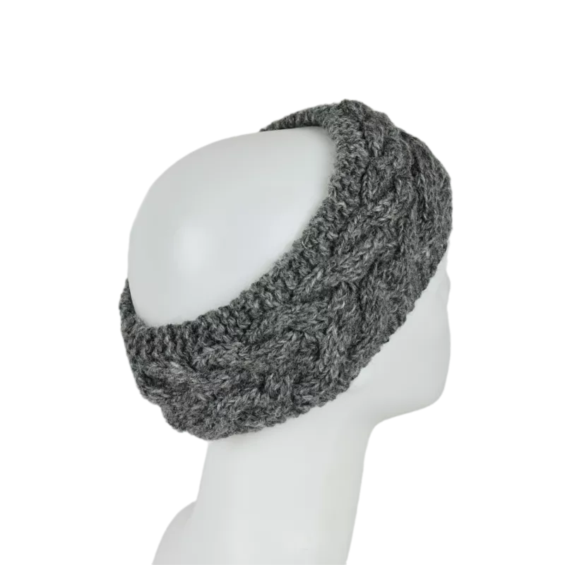 Bandeau Large Laine tricoté Ton Uni