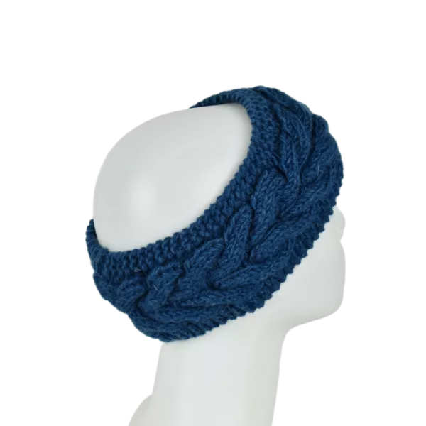 Bandeau Large Laine tricoté Ton Uni
