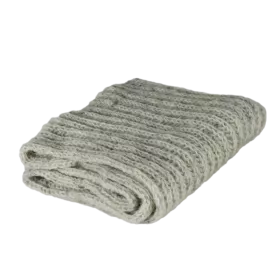 Écharpe Tube Laine et Mohair Ton Gris Clair