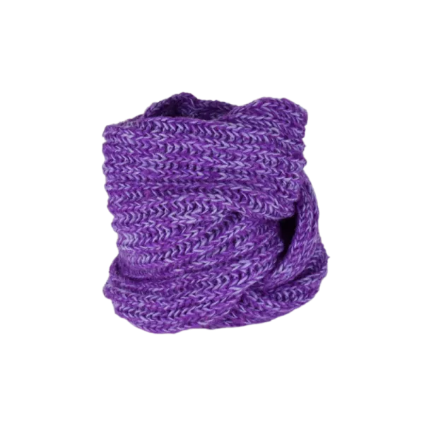 Écharpe Tube Laine et Mohair Ton Violet