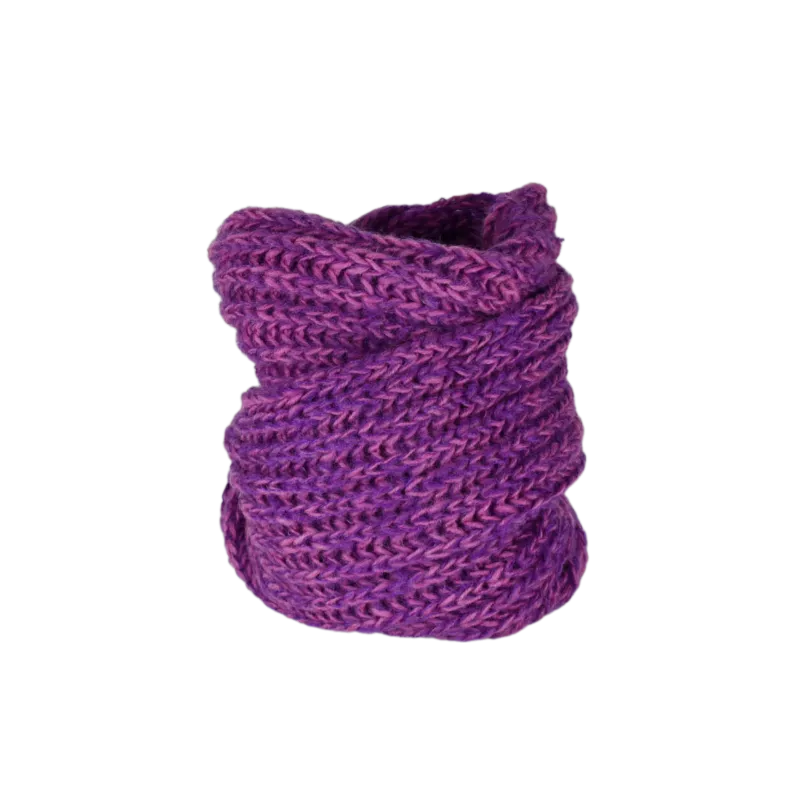 Écharpe Tube Laine et Mohair Ton Parme