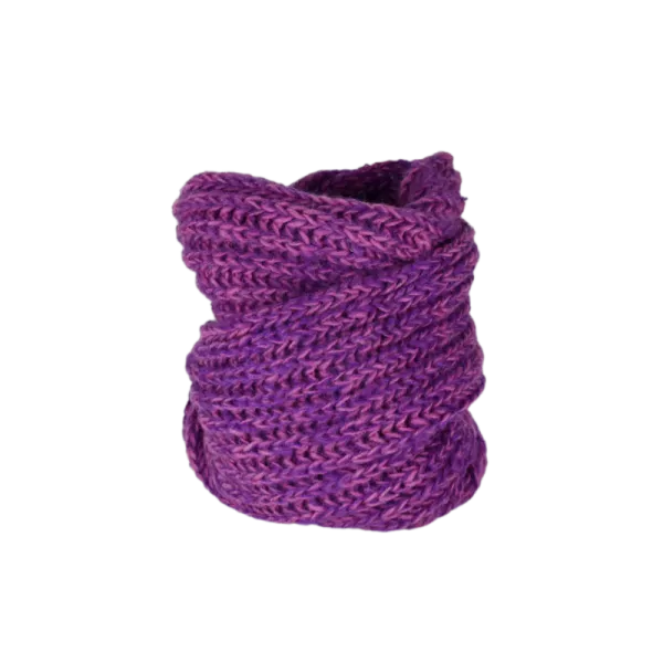 Écharpe Tube Laine et Mohair Ton Parme