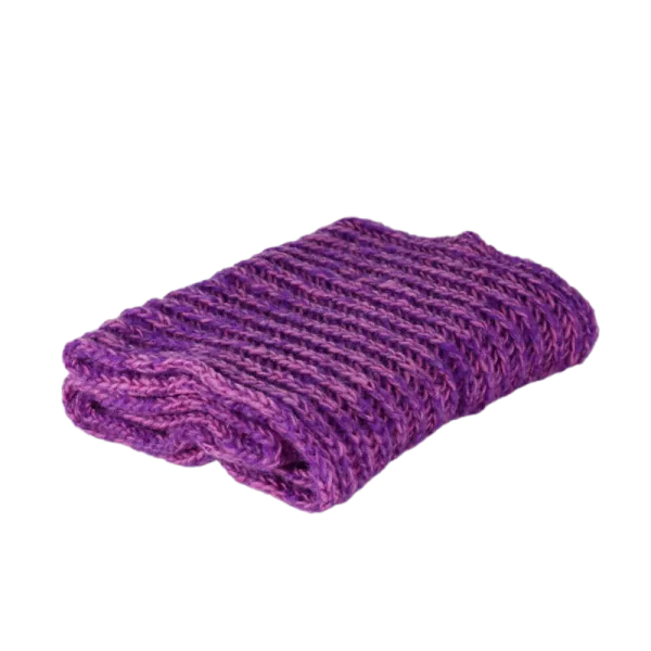 Écharpe Tube Laine et Mohair Ton Parme