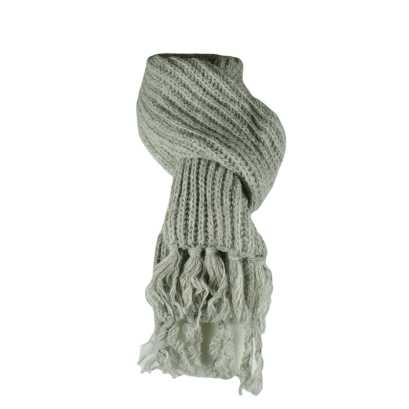 Écharpe en Laine Tricotée et Mohair Ton uni