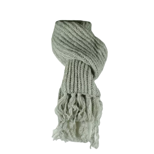Écharpe en Laine Tricotée et Mohair Ton uni