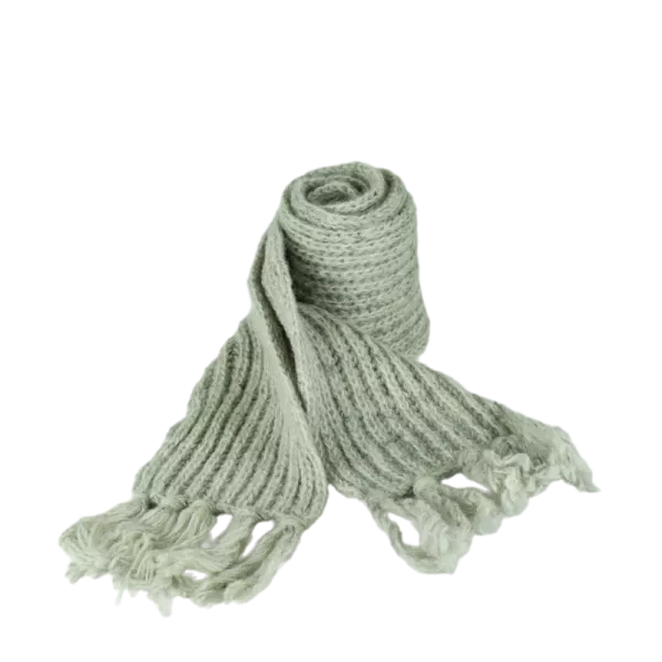 Écharpe en Laine Tricotée et Mohair Ton uni
