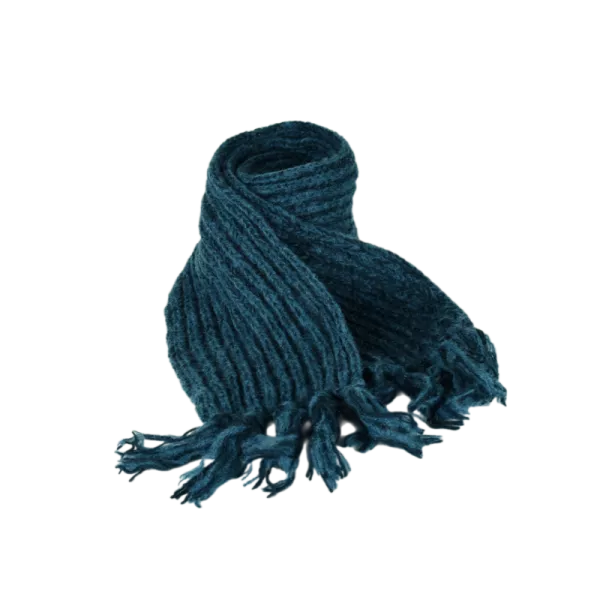 Écharpe en Laine Tricotée et Mohair Ton uni