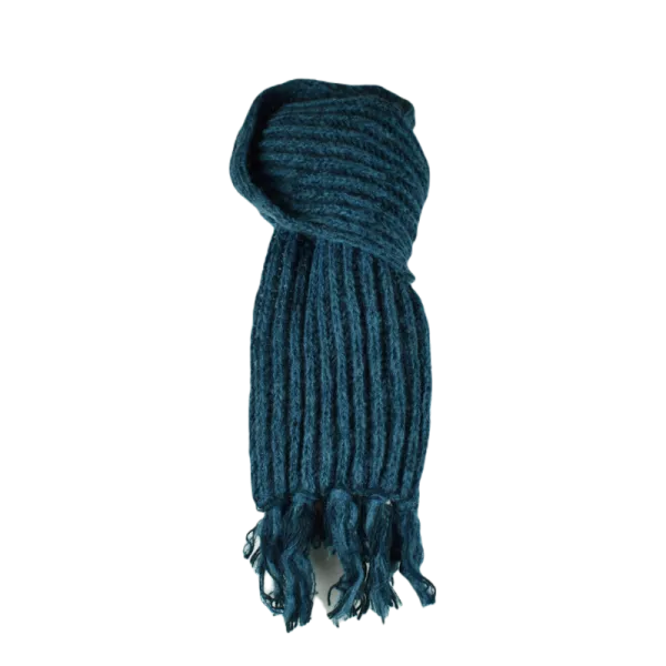 Écharpe en Laine Tricotée et Mohair Ton uni