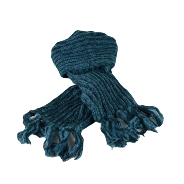 Écharpe en Laine Tricotée et Mohair Ton uni