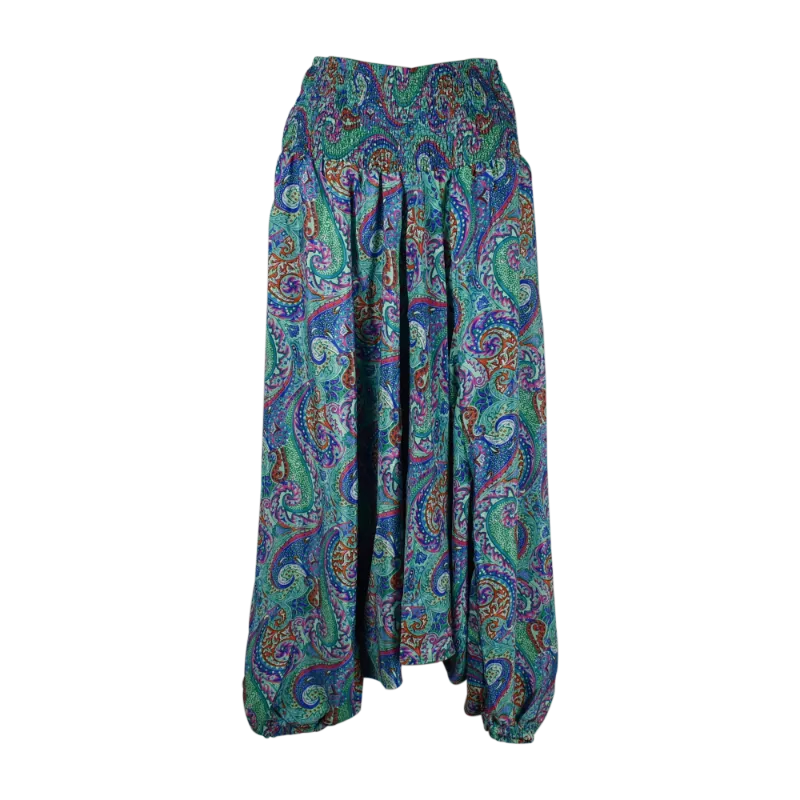 Sarouel 3 en 1 Mokh Imprimé Paisley Ton Vert