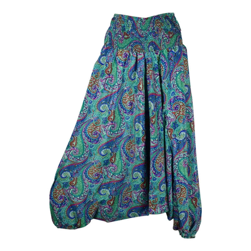 Sarouel 3 en 1 Mokh Imprimé Paisley Ton Vert