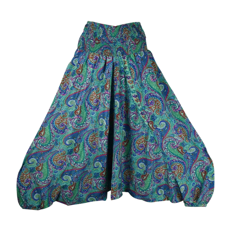 Sarouel 3 en 1 Mokh Imprimé Paisley Ton Vert