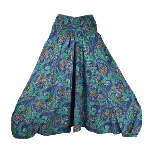 Sarouel 3 en 1 Mokh Imprimé Paisley Ton Vert