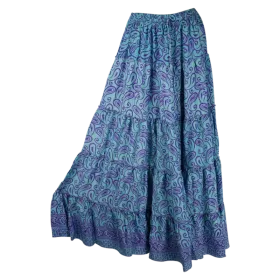 Jupe Longue à Volants Floral - B