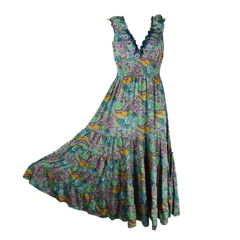 Robe Longue Kasola Imprimé Cachemire - E