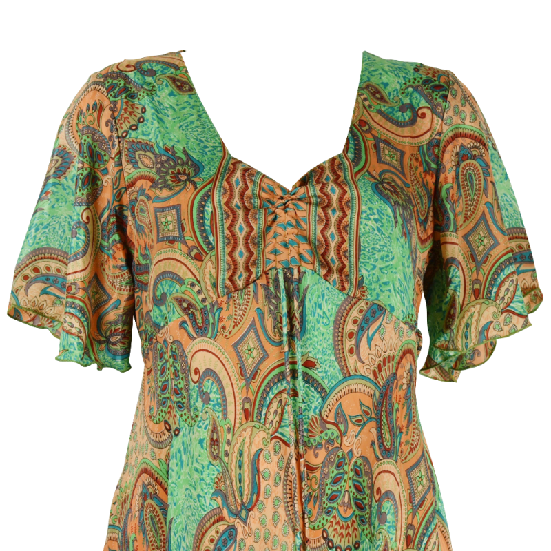 Robe Longue Giroli Petites Manches - E