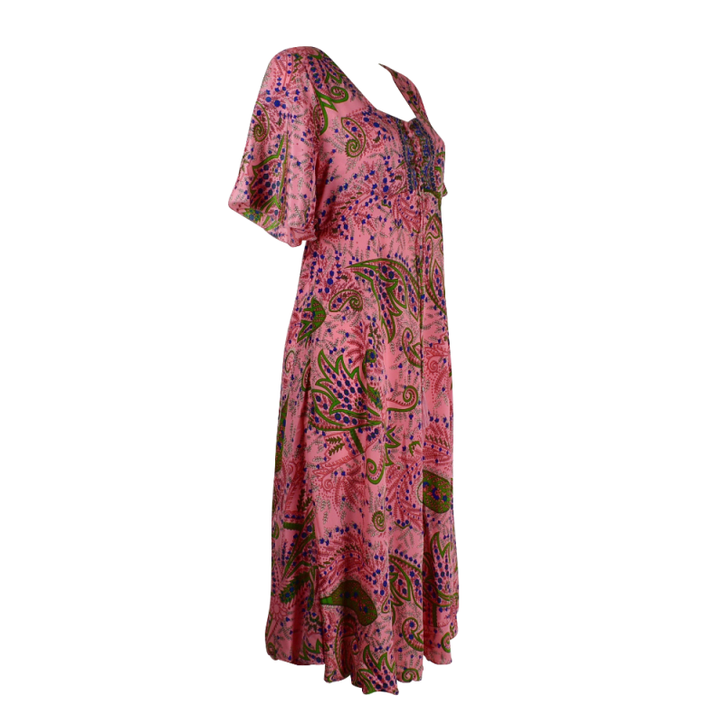 Robe Longue Mahali Petites Manches - F
